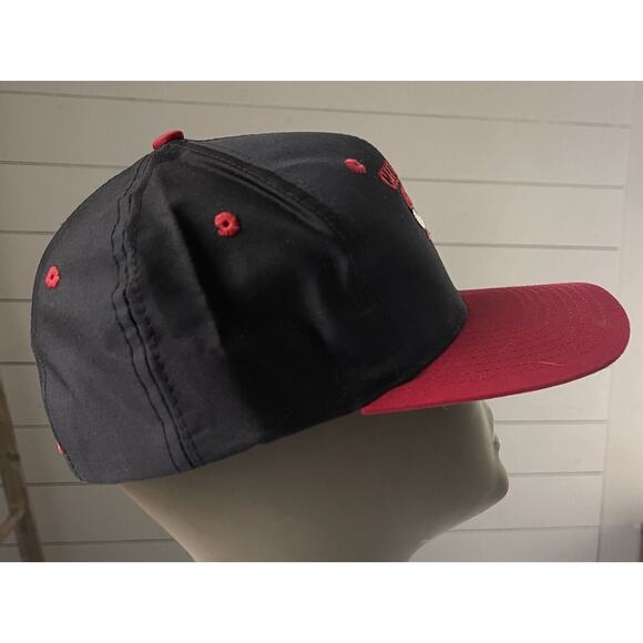 VTG 90s Chicago Bulls NBA Official Licensed Black Red SnapBack Hat Cap - Picture 4 of 6